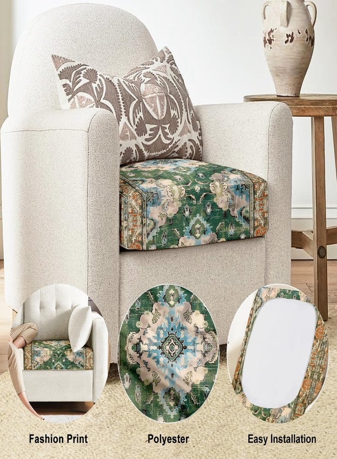 ZSYTZL 3PCS Printed Couch Cushion Covers,Washable Boho Decor Printed Elastic Sofa Cover,Indoor Outdoor Sofa Slipcovers -Green - Image 5